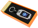 Praktyczna Zapalniczka Plazmowa USB Elegancka Z Kablem MikroUSB Latarka BRELOK Do Kluczyków Samochodowych VOLKSVAGEN SREBRNA