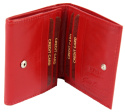 Praktyczny Portfel Uniwersalny Peterson Skóra Licowa KOMIN Czerwony RD-AN01-GCL/4604 RFID 9 x 10 x 2 [cm]