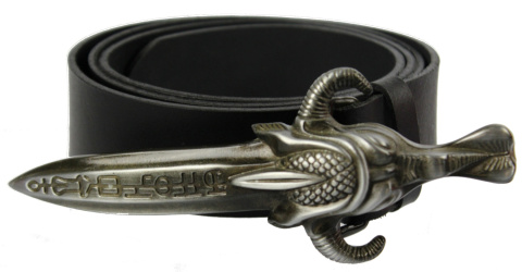 Pasek Skórzany COMPLEX (PL) Skóra Licowa 40 mm Klamra Pełna Na Bolczyk BLASZKA "ROGATY SZTYLET" CBOL40/55