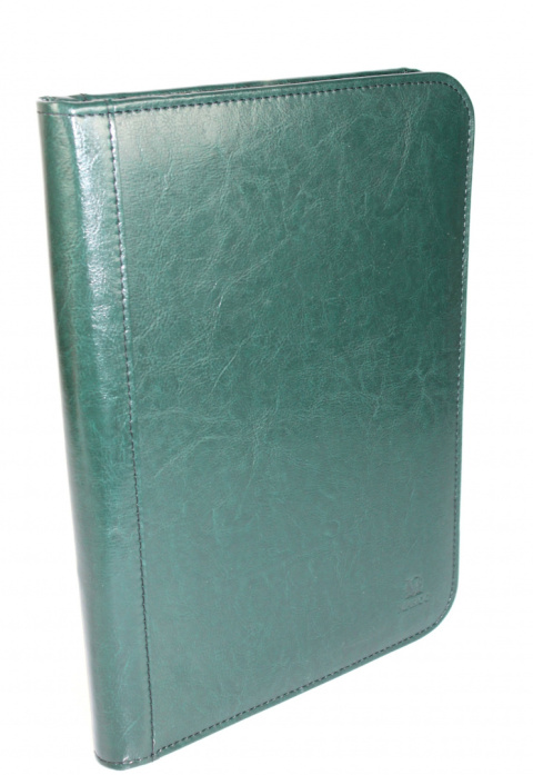 Notatnik - Solidny Notes Biwuar Organizer MARCO (PL) Skóra Licowa Butelkowy Zielony B01-b 32 x 24 cm