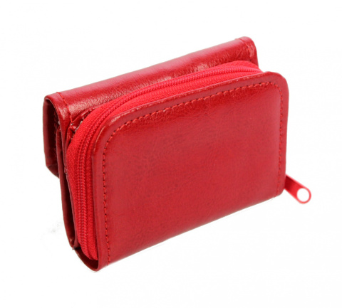 Portfel Skórzany Bułeczka Mini CRIS-POL (PL) Skóra Licowa Suwak 6,5 x 2,5 x 9 [cm]