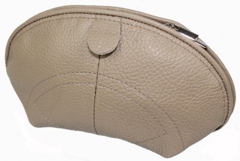 Skórzana Kosmetyczka Półokrągła ELKOR (PL) Duża KD50 22 x 13 x 6 [cm] K79