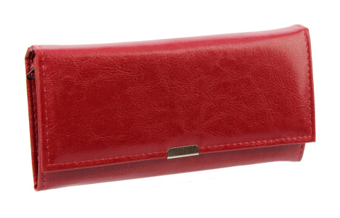 Klasyczny Portfel Damski PolskaGalanteria (PL) Poziomy Duży Skóra Włoska 17x9 cm