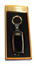 Praktyczna Elektryczna Zapalniczka Plazmowa USB Z Kablem Mikro USB Latarka BRELOK Do Kluczyków Samochodowych AUDI CZARNA