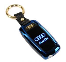 Praktyczna Elektryczna Zapalniczka Plazmowa USB Z Kablem Mikro USB Latarka BRELOK Do Kluczyków Samochodowych AUDI NIEBIESKA