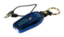 Praktyczna Zapalniczka Plazmowa USB Z Kablem Mikro USB Latarka BRELOK Do Kluczyków Samochodowych SKODA NIEBIESKI
