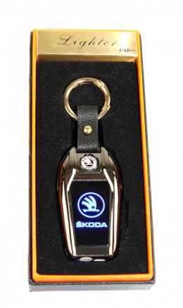 Praktyczna Elektryczna Zapalniczka Plazmowa USB Elegancka Z Kablem Mikro USB Latarka BRELOK Do Kluczyków Samochodowych SKODA