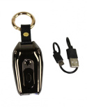 Praktyczna Elektryczna Zapalniczka Plazmowa USB Z Kablem Mikro USB Latarka BRELOK Do Kluczyków Samochodowych SKODA CZARNA