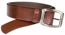 Pasek Damski Skórzany Gładki COMPLEX (PL) 40 mm BRĄZOWY Szeroki