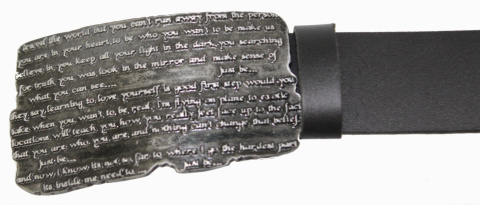 Pasek Skórzany COMPLEX (PL) Skóra Licowa 40 mm Klamra Pełna Na Bolczyk BLASZKA "JUST BE " CBOL40/60