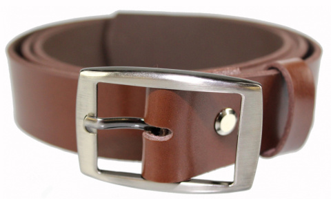 Pasek Damski Skórzany Gładki COMPLEX (PL) 30 mm CZEKOLADOWY Szerokość Standardowa