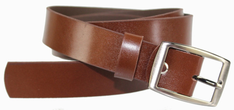 Pasek Damski Skórzany Gładki COMPLEX (PL) 30 mm CZEKOLADOWY Szerokość Standardowa