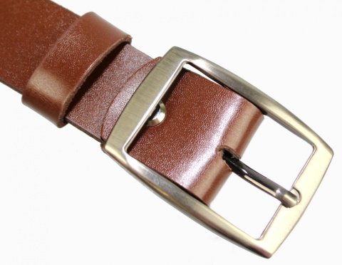Pasek Damski Skórzany Gładki COMPLEX (PL) 30 mm CZEKOLADOWY Szerokość Standardowa