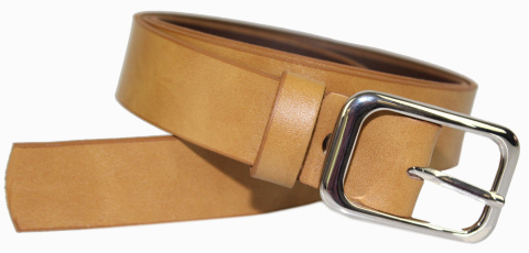 Pasek Damski Skórzany Gładki COMPLEX (PL) 30 mm JASNA SARNA Szeroki