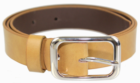 Pasek Damski Skórzany Gładki COMPLEX (PL) 30 mm JASNA SARNA Szeroki