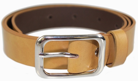 Pasek Damski Skórzany Gładki COMPLEX (PL) 30 mm JASNA SARNA Szeroki