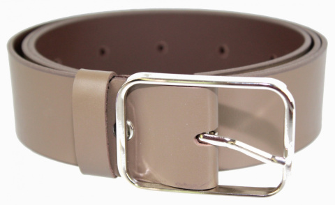 Pasek Damski Skórzany Gładki COMPLEX (PL) 40 mm BEŻOWY Szeroki