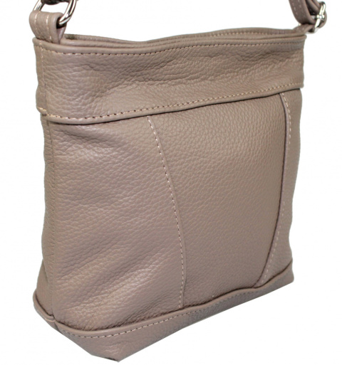 Torebka Skórzana MAGRE (PL) MARLENA Mała Listonoszka Skóra Naturalna KAWA Z MLEKIEM