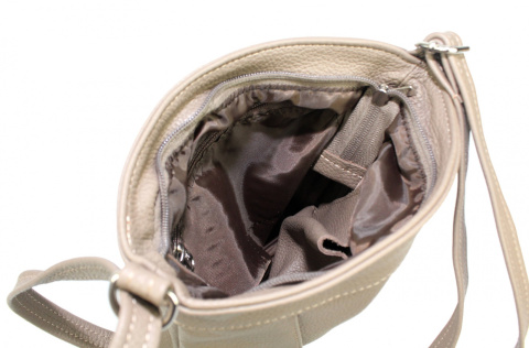 Torebka Skórzana MAGRE (PL) MARLENA Mała Listonoszka Skóra Naturalna KAWA Z MLEKIEM