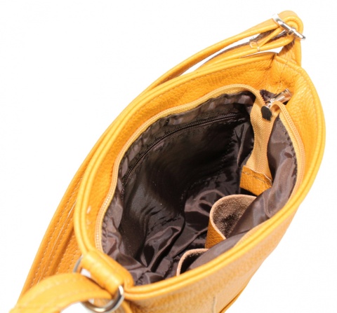 Torebka Skórzana MAGRE (PL) MARLENA Mała Listonoszka Skóra Naturalna MIODOWY