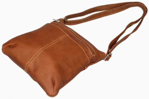 Torebka Skórzana MAGRE (PL) MEGI Mała Listonoszka Skóra Naturalna JASNY BRĄZ