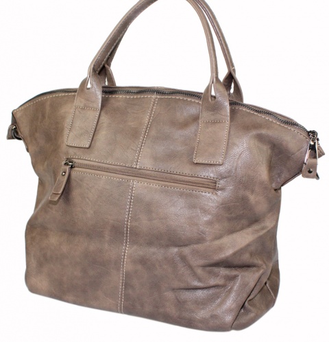 Torebka Skórzana Jennifer Jones Shopper Bag Skóra Włoska JJ3103 CAPPUCINO