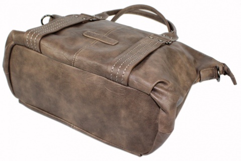 Torebka Skórzana Jennifer Jones Shopper Bag Skóra Włoska JJ3103 CAPPUCINO