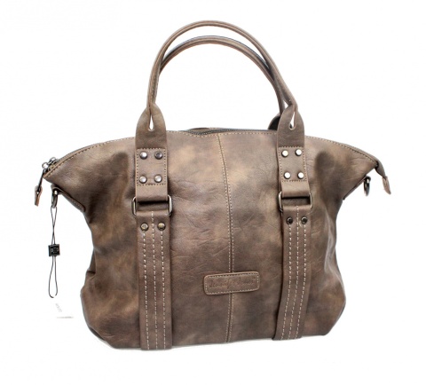 Torebka Skórzana Jennifer Jones Shopper Bag Skóra Włoska JJ3103 CAPPUCINO