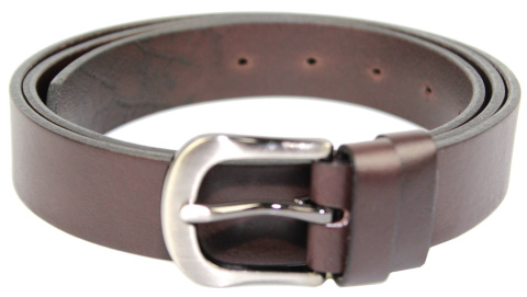 Pasek Damski Skórzany PAS-MAX 30 mm CZEKOLADOWY k43