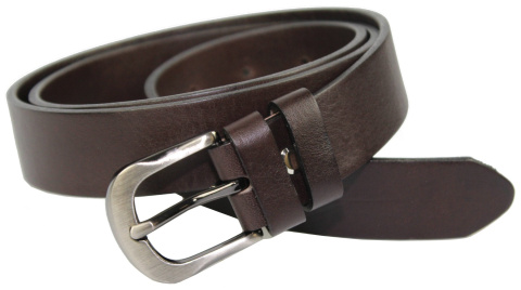 Pasek Damski Skórzany PAS-MAX 30 mm CZEKOLADOWY k43