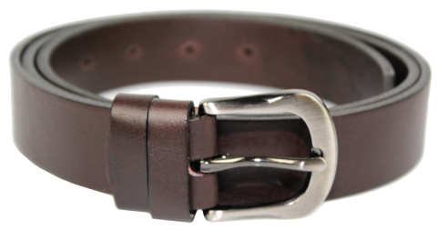 Pasek Damski Skórzany PAS-MAX 30 mm CZEKOLADOWY k43