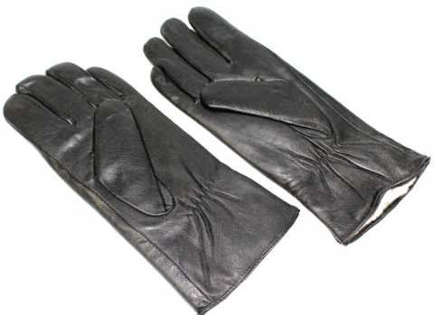 Skórzane Ocieplane Rękawiczki Damskie VIKERS Ze Skóry Naturalnej CZARNE Rozmiar 8 1/2 