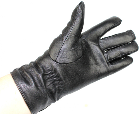 Skórzane Ocieplane Rękawiczki Damskie VIKERS Ze Skóry Naturalnej CZARNE Rozmiar 8 1/2 