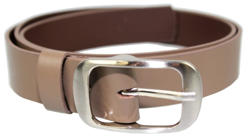 Pasek Damski Skórzany Gładki COMPLEX (PL) 30 mm BEŻOWY Szerokość Standardowa