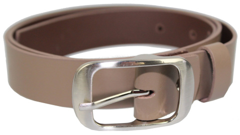 Pasek Damski Skórzany Gładki COMPLEX (PL) 30 mm BEŻOWY Szerokość Standardowa