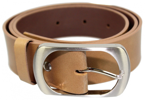 Pasek Damski Skórzany Gładki COMPLEX (PL) 40 mm CAPPUCINO 2 Szeroki