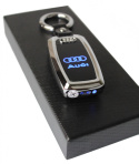 Praktyczna Elektryczna Zapalniczka Plazmowa USB Z Kablem Mikro USB Latarka BRELOK Do Kluczyków Samochodowych AUDI SREBRNA