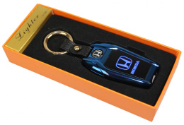 Praktyczna Elektryczna Zapalniczka Plazmowa USB Z Kablem Mikro USB Latarka BRELOK Do Kluczyków Samochodowych HONDA NIEBIESKA