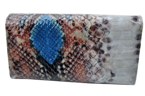 Portfel Damski Skórzany Lakierowany GREGORIO Długi Max Z Klamrą VL 100 blue 18,5 x 9 [cm]