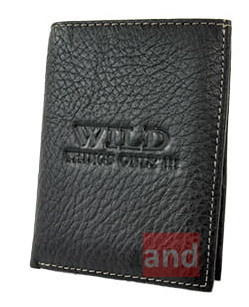 Portfel Męski Skórzany WILD Skóra Licowa Duży Pionowy Bez Zapięcia Dwa Skrzydełka 3211