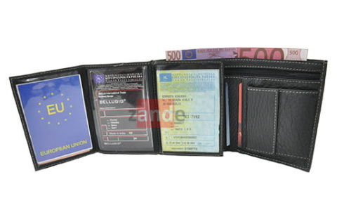 Portfel Męski Skórzany WILD Skóra Licowa Duży Pionowy Bez Zapięcia Dwa Skrzydełka 3211