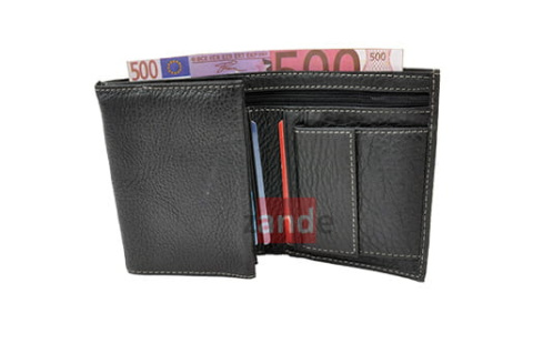 Portfel Męski Skórzany WILD Skóra Licowa Duży Pionowy Bez Zapięcia Dwa Skrzydełka 3211