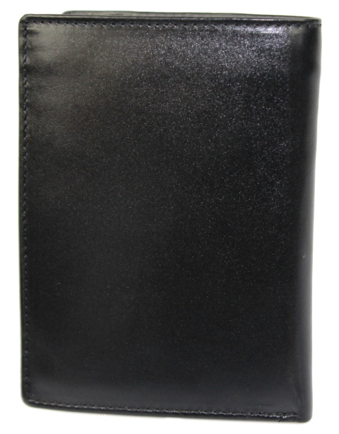 Portfel Męski Skórzany EL FORREST Skóra Bydlęca Duży Pionowy Bez Zapięcia Dwa Skrzydełka RFID CZARNY 896 67 13 x 10 x 3 [cm]