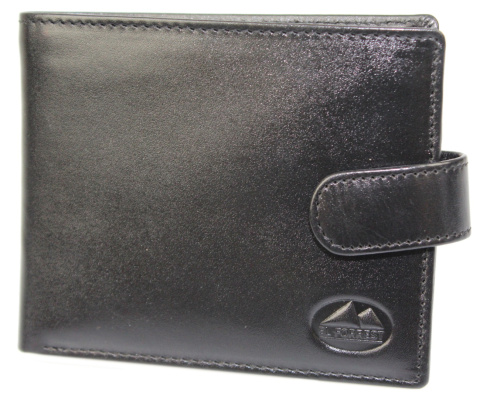 Portfel Męski Skórzany EL FORREST Średni Poziomy Z Zapięciem Z Wyciąganą Wkładką CZARNY RIFD 875 67 12 x 10 xm 3,5 [cm]