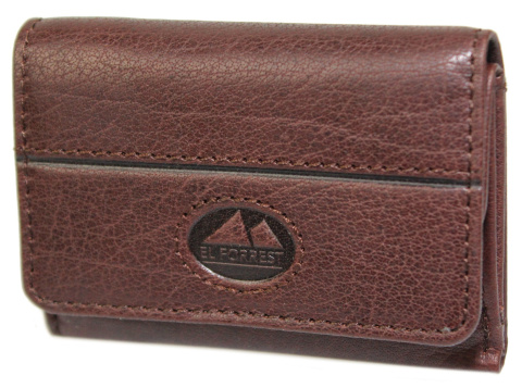 Portfelik Uniwersalny Mała Sakieweczka Skórzana El Forrest (PL) MARS II Skóra Naturalna BRĄZOWY 855 22 9,5 x 8 x 2 [cm]