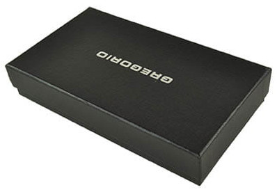 Portfel Damski Skóra Naturalna GREGORIO Duży Z Metalowym Suwakiem Piórnik Lakierowany GF-119 NIEBIESKI RFID 19 x 10 x 2.5 [cm]