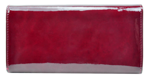 Portfel Damski Skórzany GREGORIO Długi Max Z Klamrą Lakierowany ZLL-100 CZERWONY RFID 18,5 x 9,5 x 3,5 [cm]