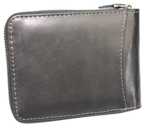 Portfel Skórzany Wild Skóra Licowa Średni Poziomy Metalowy Suwak RFID 5532 12 x 9 x 2  [cm]