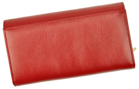 Portfel Damski Skórzany PATRIZIA Długi Z Suwakiem IT-110 CZERWONY RFID 17 x 9 x 4 [cm]