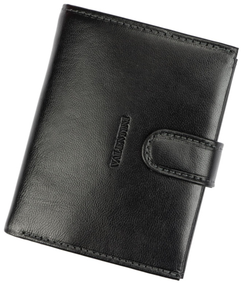 Portfel Męski Skórzany VALENTINI Skóra Licowa Duży Pionowy Z Zapięciem Dwa Skrzydełka 306-04 RFID 13 x 10 x 3 [cm]